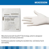 Surgical Glove McKesson Perry® Size 5.5 Sterile Latex Standard Cuff Length Smooth Cream Not Chemo Approved - BeHope