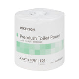 Toilet Tissue McKesson Premium White 2-Ply Standard Size Cored Roll 500 Sheets 4 X 4-1/2 Inch - BeHope