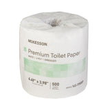 Toilet Tissue McKesson Premium White 2-Ply Standard Size Cored Roll 500 Sheets 4 X 4-1/2 Inch - BeHope