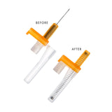 Safety Hypodermic Needle Easypoint® 5/8 Inch Length 25 Gauge Regular Wall Retractable Safety Needle - Behope