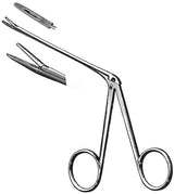 Alligator Forceps Hartmann Stainless Steel Locking Finger Ring Handle Straight Serrated Tips - BeHope