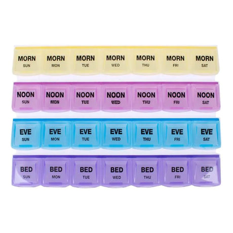 Pill Organizer Mediplanner® Daily Weekly Medication Vitamin Dispenser - BeHope