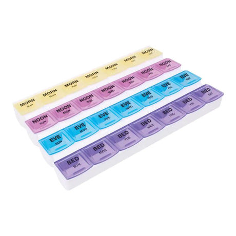 Pill Organizer Mediplanner® Daily Weekly Medication Vitamin Dispenser - BeHope