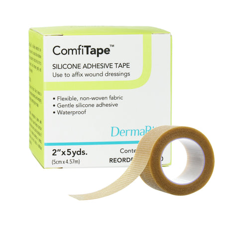 Waterproof Medical Tape ComfiTape™ Tan 2 Inch X 5 Yard Nonwoven / Silicone NonSterile - BeHope