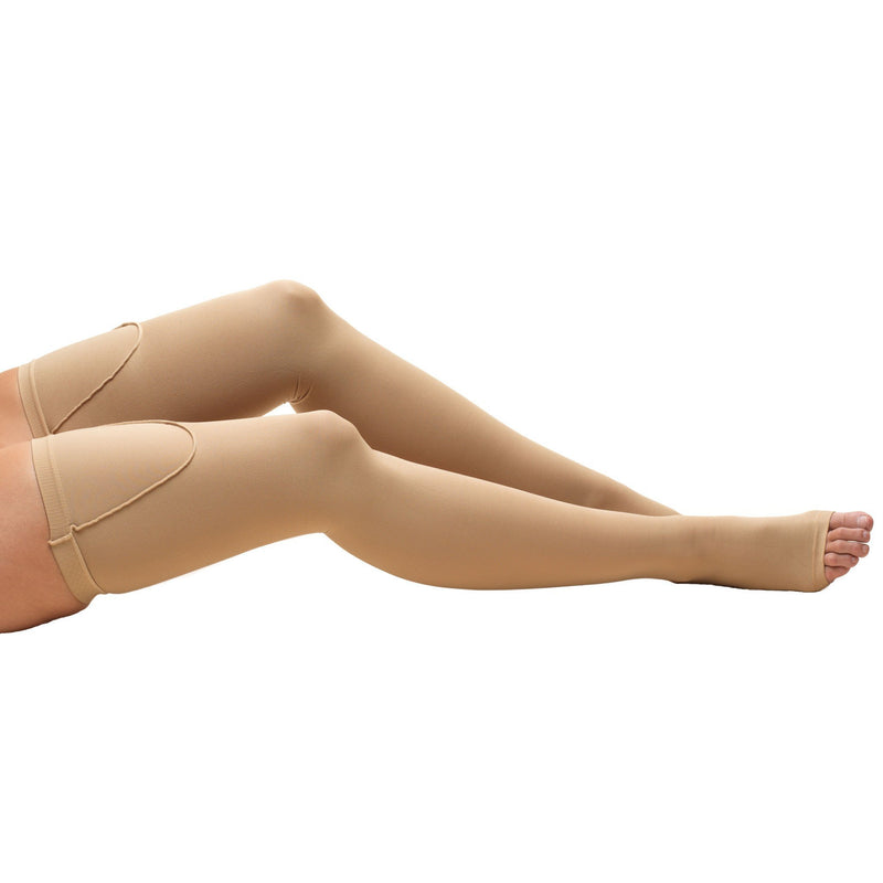 Anti-embolism Stocking Truform® Thigh High X-Large Beige Open Toe - BeHope