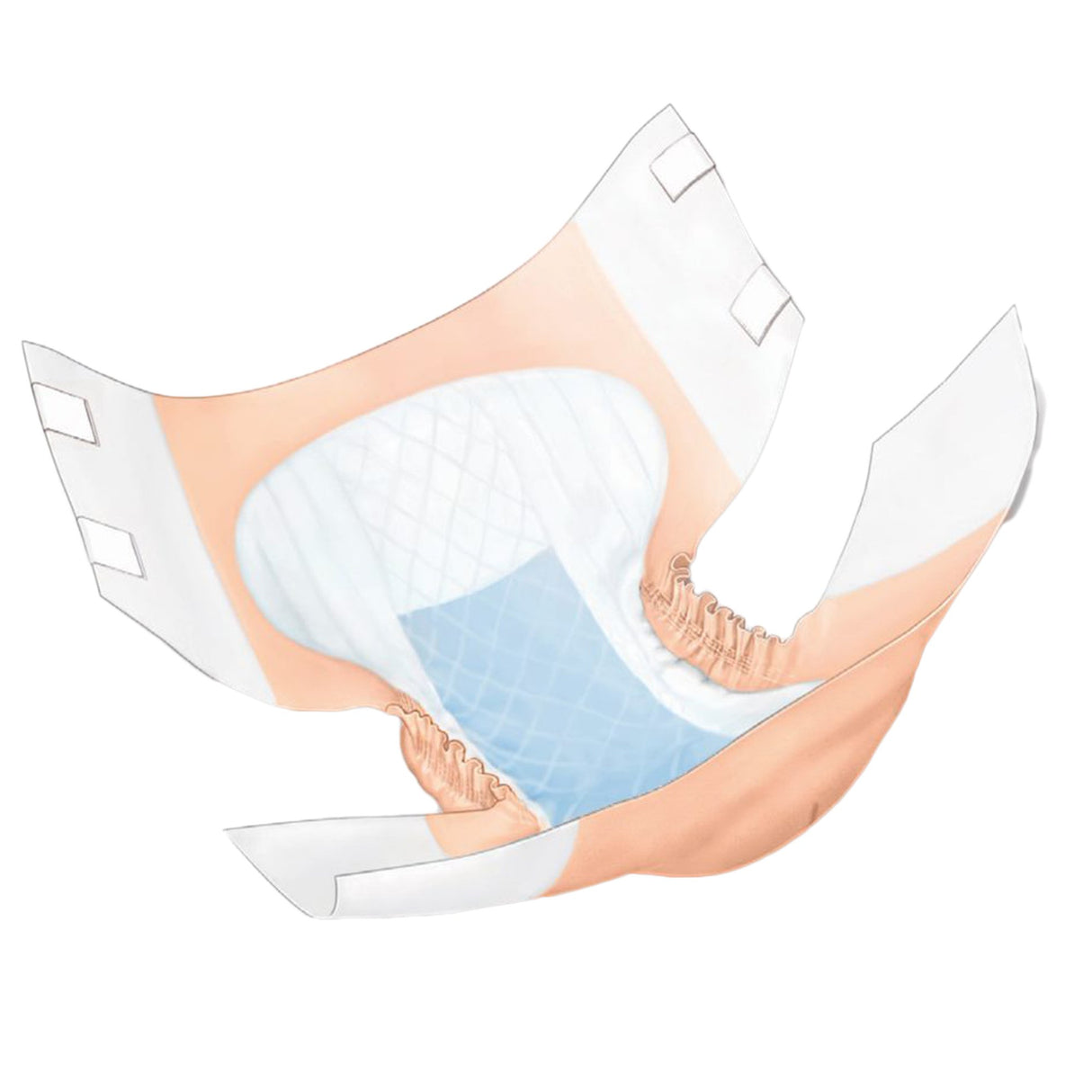 Unisex Adult Incontinence Brief Wings™ Quilted Plus with BreatheEasy™ Technology Small Disposable Heavy Absorbency - BeHope
