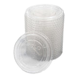 Souffle Cup Lid Dart® Solo® For Medium Sized Souffle Cups Clear Plastic Disposable - BeHope