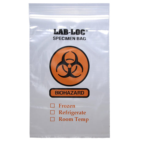 Lab-loc® Specimen Transport Bag with Document Pouch Biohazard Symbol - BeHope