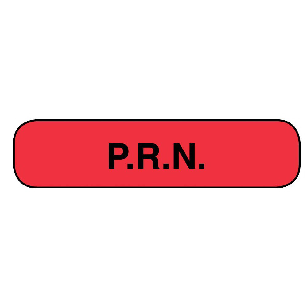 Pre-printed Auxiliary Label Apothecary Products® P.R.N. Safety Instruction - BeHope