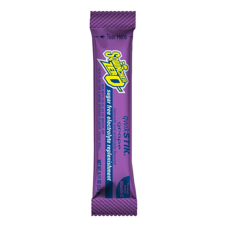 Oral Electrolyte Solution Sqwincher® Quik Stik® Zero Grape Flavor 0.11 oz. - BeHope