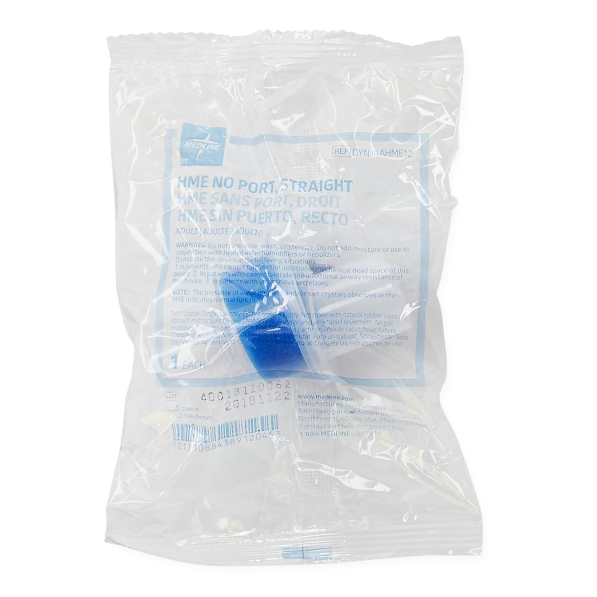 Heat and Moisture Exchanger Medline 33.7 mg H₂O/L @ VT 500 mL 0.6 cm H₂O @ 30 LPM - BeHope