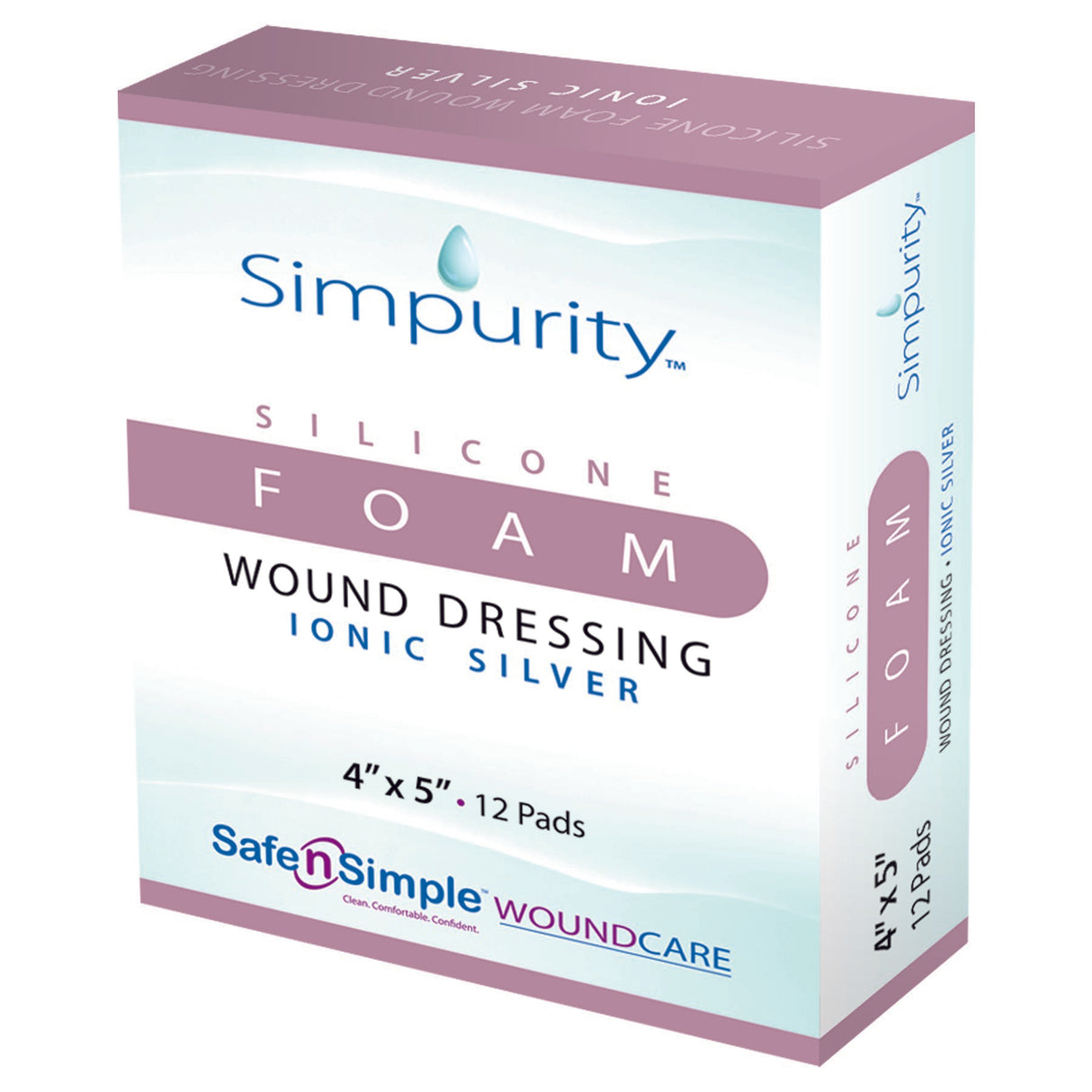 Silver Foam Dressing Simpurityâ„¢ 4 X 5 Inch Rectangle Sterile - BeHope