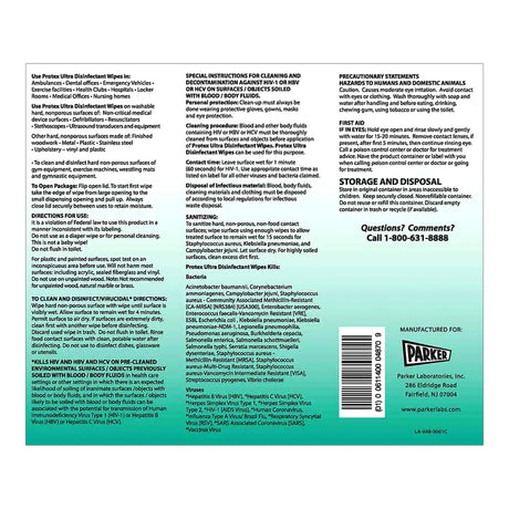 Surface Disinfectant Cleaner Protex™ Ultra Premoistened Broad Spectrum Manual Pull Wipe 75 Count Canister Lemon Scent NonSterile - BeHope