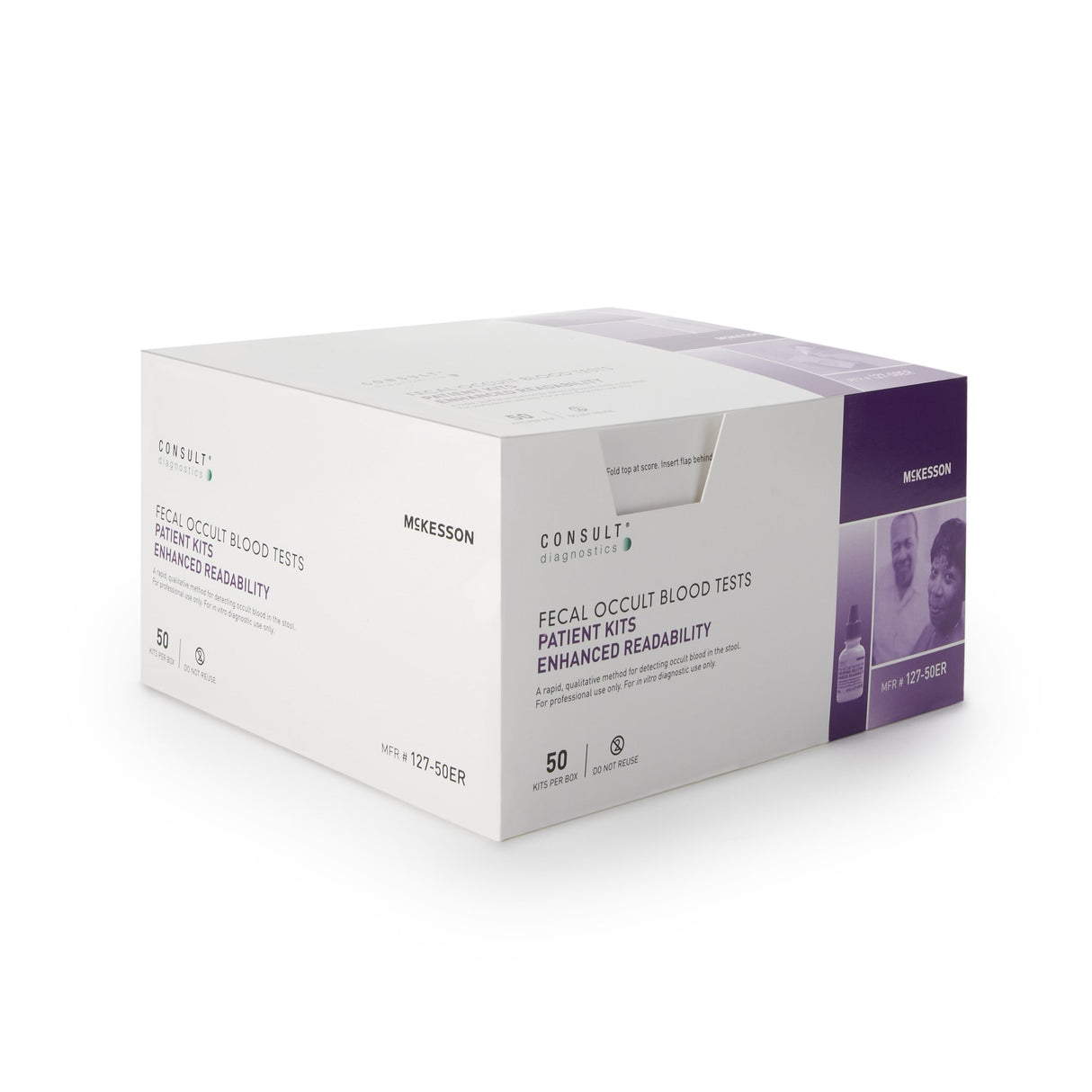 Cancer Screening Test Kit McKesson Consult™ Fecal Occult Blood Test (FOBT) 50 Tests CLIA Waived - BeHope