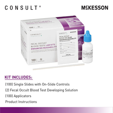 Mckesson Consult™ Guaiac Fecal Occult Blood Test Kit CLIA Waived - BeHope