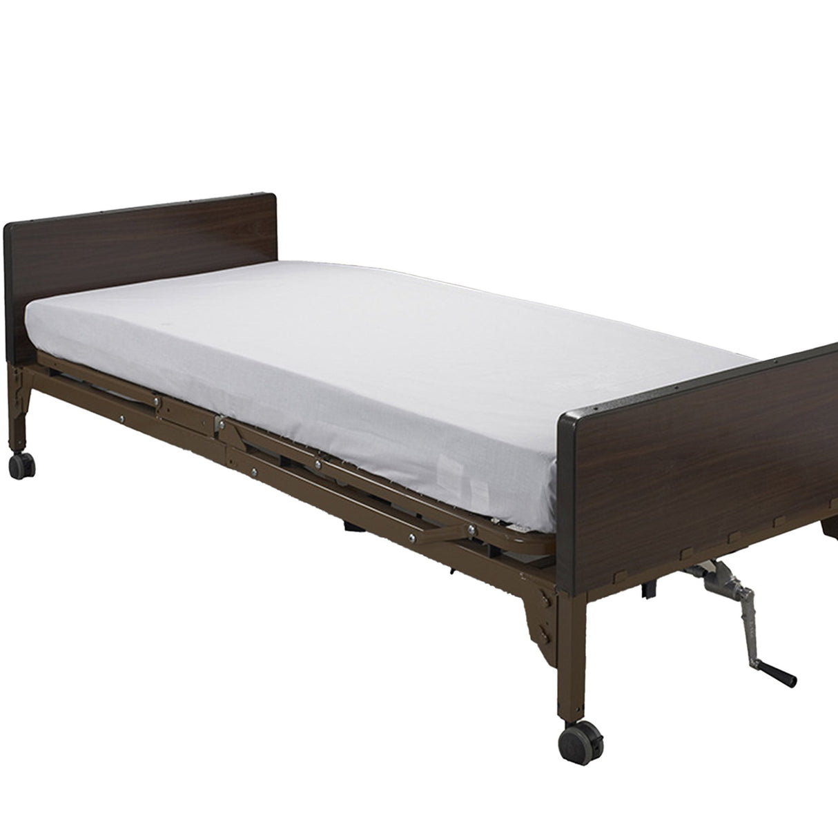 Bed Sheet Drive Medical Fitted 36 X 80 X 6 Inch White Cotton / Polyester Reusable - BeHope