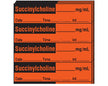 Drug Label Shamrock Syringe Label Succinylcholine mg/mL Date_Time_Int_ Fluorescent Red 1/2 X 1 Inch - BeHope