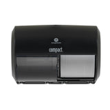 Toilet Tissue Dispenser Compact® 2-Roll Side-by-Side Black Plastic Manual Double Roll Wall Mount - BeHope