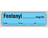 Drug Label Shamrock Syringe Label FENTANYL _____ mcg / mL / Date _____ Time _____ Int. _____ Blue 1/2 X 1 Inch - BeHope