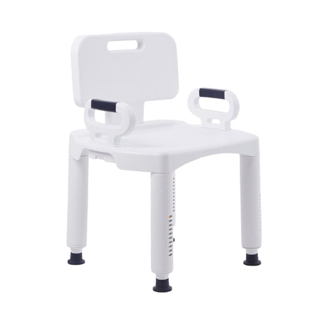 Bath Bench McKesson Removable Arms Plastic Frame Removable Backrest 21-1/4 Inch Seat Width 350 lbs. Weight Capacity - BeHope