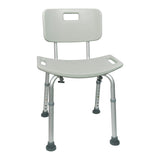 Mckesson Aluminum Bath Bench with Removable Backrest - BeHope
