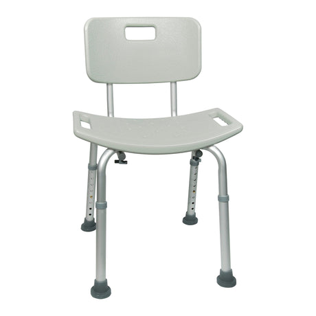 Bath Bench McKesson Without Arms Aluminum Frame Removable Backrest 19-1/4 Inch Seat Width 300 lbs. Weight Capacity - BeHope