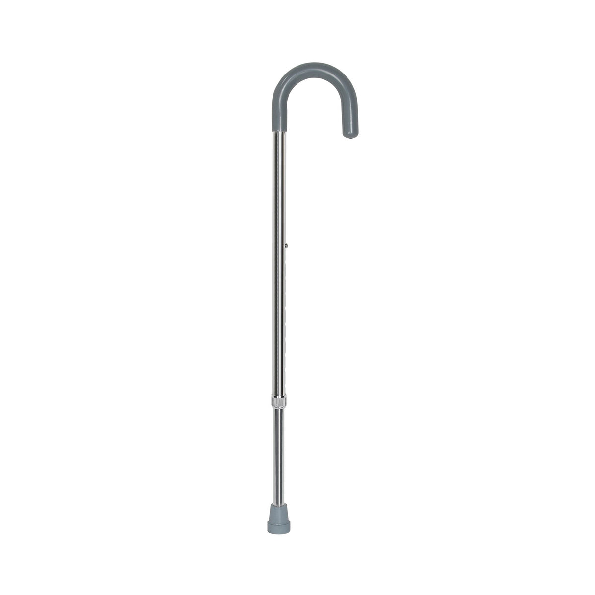 Round Handle Cane McKesson Aluminum 29-3/4 to 38-3/4 Inch Height Chrome - BeHope