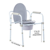 Commode Chair McKesson Folding 3 in 1 Portable - BeHope