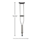 Underarm Crutches McKesson Adult 5 Foot 2 Inch to 5 Foot 10 Inch User Height Aluminum Frame 350 lbs. Weight Capacity - BeHope