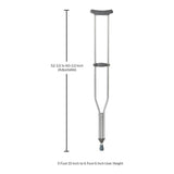 Underarm Crutches McKesson Tall Adult 5 Foot 10 Inch to 6 Foot 6 Inch User Height Aluminum Frame 350 lbs. Weight Capacity - BeHope