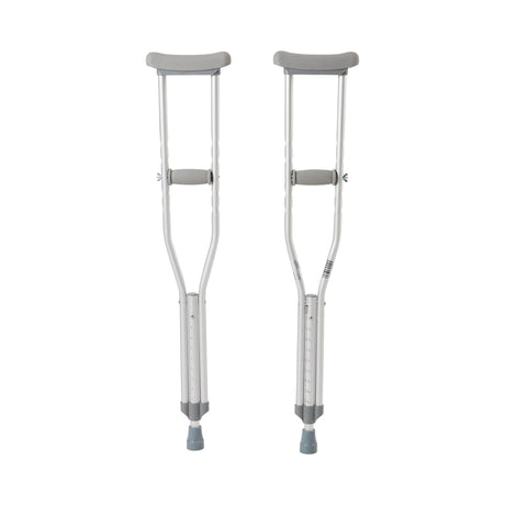 Underarm Crutches McKesson Youth 4 Foot 6 Inch to 5 Foot 2 Inch User Height Aluminum Frame 350 lbs. Weight Capacity - BeHope