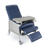 Recliner McKesson Blue Vinyl 5 Inch Casters - BeHope