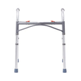 Dual Release Folding Walker Adjustable Height McKesson Aluminum Frame 350 lbs. Weight Capacity 25 to 32 Inch Height - BeHope