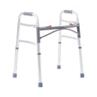 Dual Release Folding Walker Adjustable Height McKesson Aluminum Frame 350 lbs. Weight Capacity 25 to 32 Inch Height - BeHope