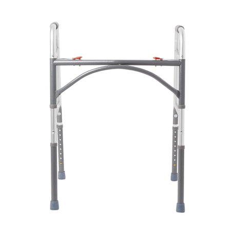 Bariatric Dual Release Folding Walker Adjustable Height McKesson Steel Frame 500 lbs. Weight Capacity 32-1/2 to 39 Inch Height - BeHope