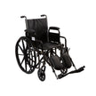 Wheelchair McKesson Dual Axle Desk Length Arm Swing-Away Elevating Legrest Black Upholstery 16 Inch Seat Width Adult 250 lbs. Weight Capacity - BeHope