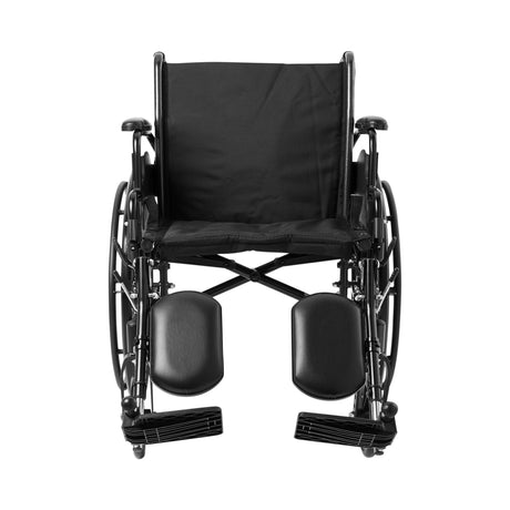 Lightweight Wheelchair McKesson Dual Axle Desk Length Arm Swing-Away Elevating Legrest Black Upholstery 20 Inch Seat Width Adult 300 lbs. Weight Capacity - BeHope