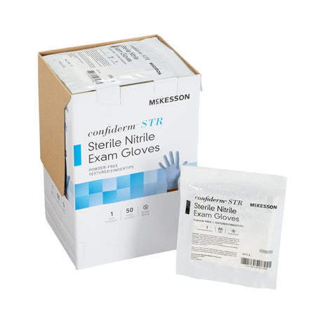 Mckesson Confiderm® Sterile Nitrile Exam Gloves with Textured Fingertips - BeHope