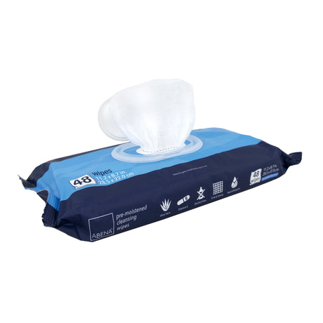 Personal Cleansing Wipe Abena® Soft Pack Scented 48 Count - BeHope