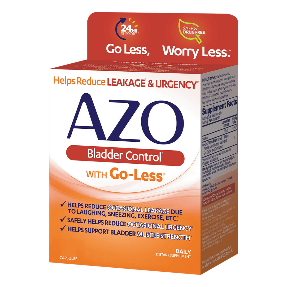 Urinary Pain Relief AZO® Pumpkin Seed / Soy Germ Extracts Capsule 54 per Box - BeHope