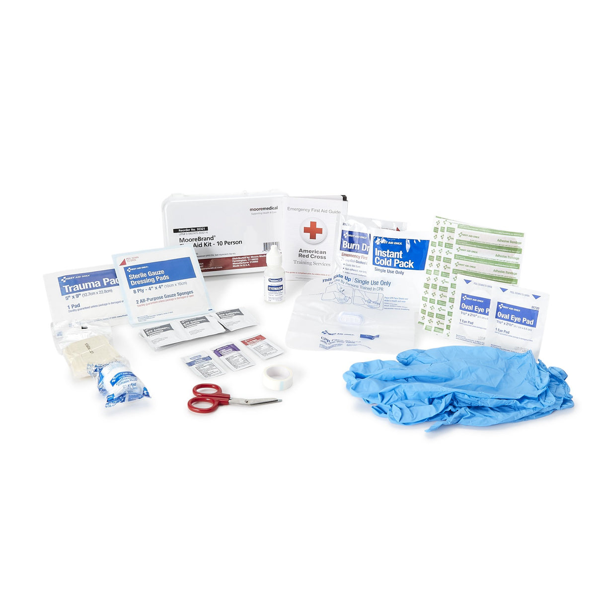 First Aid Kit McKesson 10 Person Plastic Case - BeHope