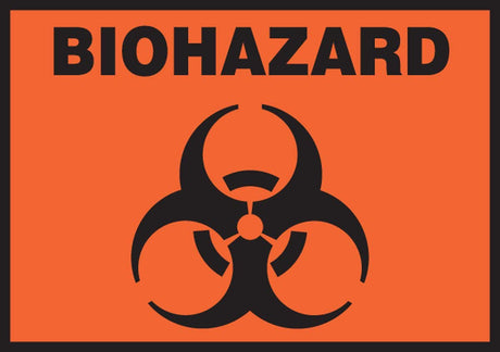 Accuform Signs Pre-printed Vinyl Biohazard Caution Label - BeHope