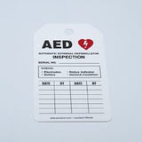 Equipment Tag Accuform AED Inspection Status White 3-1/4 X 5-3/4 Inch Card Stock 5 per Pack - BeHope