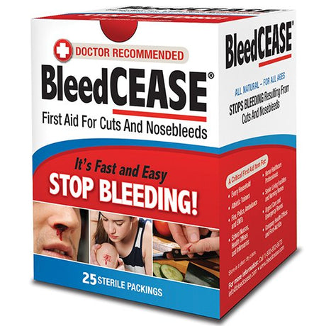 BleedCEASE® First Aid Treatment for Nosebleeds and Cuts - BeHope