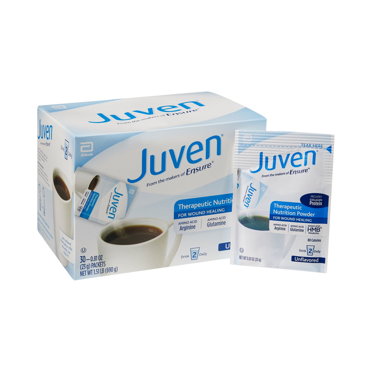 Oral Supplement Juven® Unflavored Powder 0.82 oz. Individual Packet - BeHope