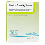 Silver Foam Dressing Comfortfoam/ag™ Border Self-Adherent Antibacterial - BeHope