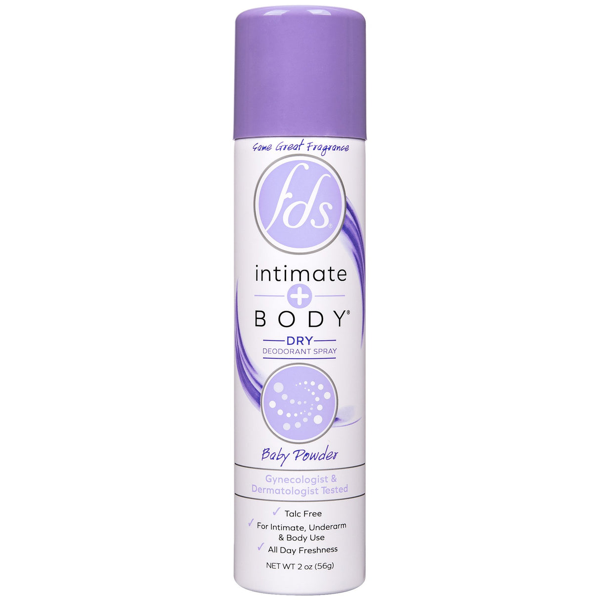 Deodorant FDS® Intimate+Body Aerosol Spray 2 oz. Baby Fresh Scent - BeHope