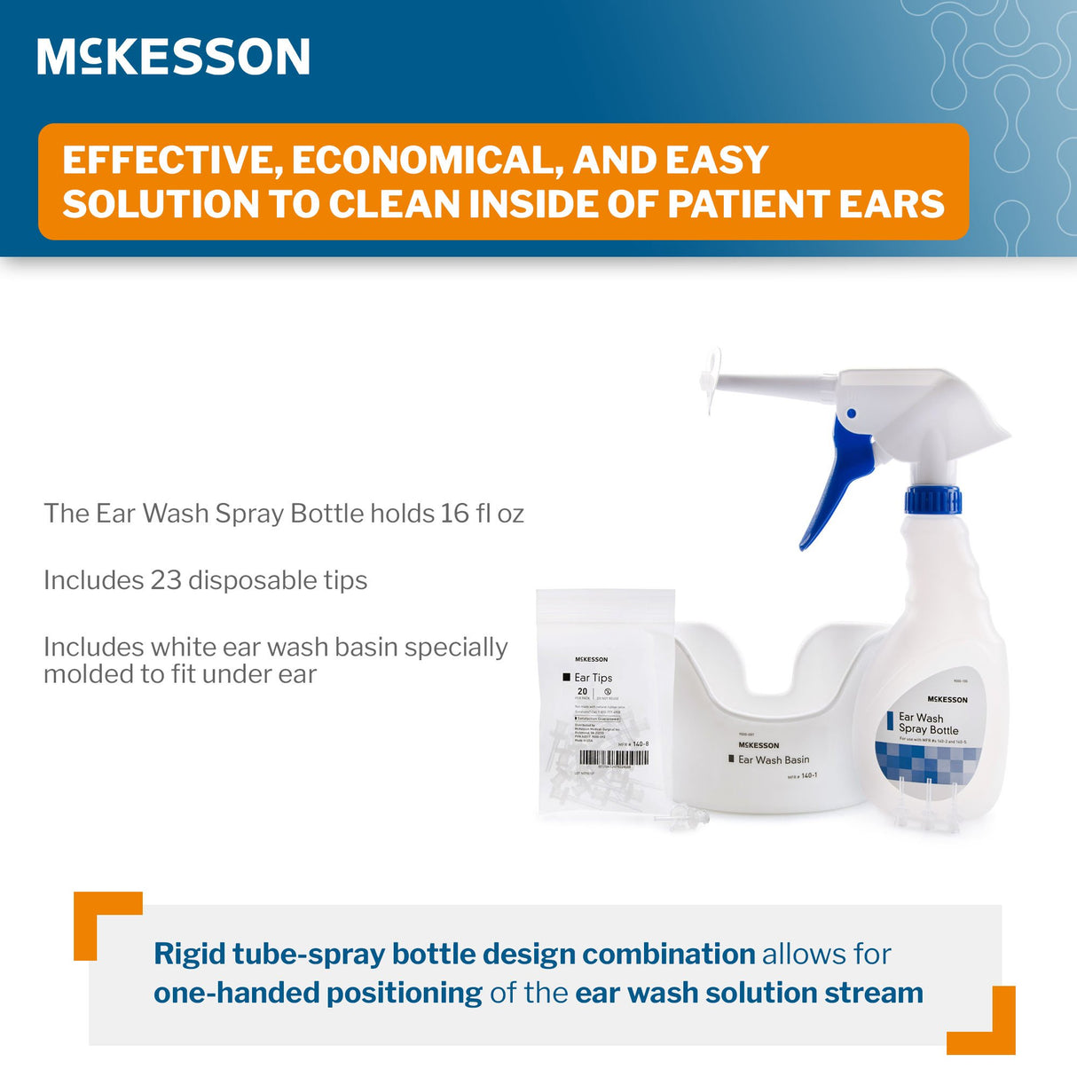 Ear Wash System McKesson Disposable Tip Blue / White - BeHope