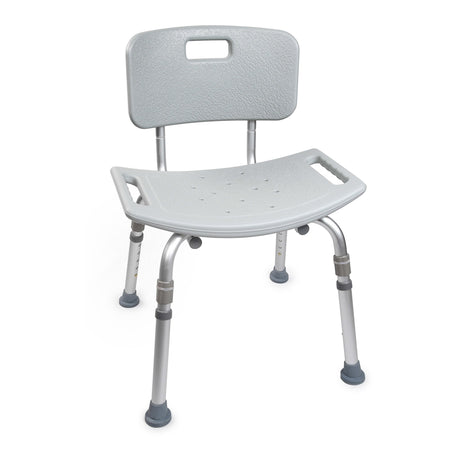 Bath Bench McKesson Without Arms Aluminum Frame Removable Backrest 19-1/4 Inch Seat Width 300 lbs. Weight Capacity - BeHope