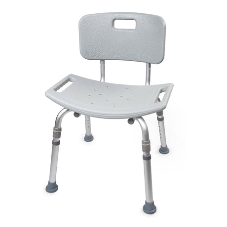 Bath Bench McKesson Without Arms Aluminum Frame Removable Backrest 19-1/4 Inch Seat Width 300 lbs. Weight Capacity - BeHope